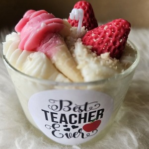 Δώρο για δασκάλα κερι γλυκό παγωτό με άρωμα καρπούζι - αρωματικά κεριά - 2