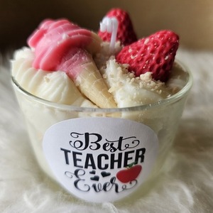 Δώρο για δασκάλα κερι γλυκό παγωτό με άρωμα καρπούζι - αρωματικά κεριά - 4