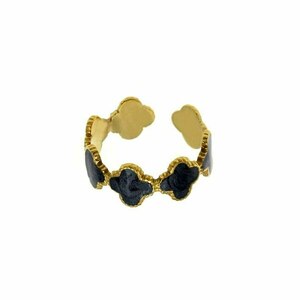 Δαχτυλίδι Χρυσό Με Μαύρους Σταυρούς - φύλλο, ατσάλι, αυξομειούμενα, φθηνά