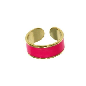 Δαχτυλίδι Χρυσό Με Σμάλτο Χρωματιστά - ατσάλι, αυξομειούμενα, φθηνά - 2
