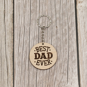 Μπρελόκ Best dad ever - ξύλο, γιορτή του πατέρα, ανδρικά μπρελόκ, αυτοκινήτου, σπιτιού - 3