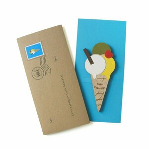 Ξύλινο μαγνητάκι παγωτό, δώρο για την δασκάλα - ξύλο, personalised, παγωτό, δώρα για δασκάλες, μαγνητάκια ψυγείου - 2
