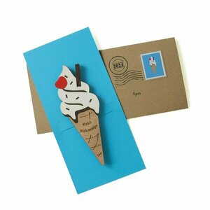 Δώρο για την δασκάλα, ξύλινο μαγνητάκι παγωτό "Καλό καλοκαίρι" - ξύλο, personalised, παγωτό, δώρα για δασκάλες, μαγνητάκια ψυγείου - 4