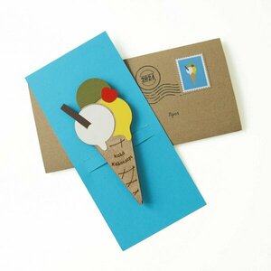 Τρία μαγνητάκια, δώρα για δασκάλες - ξύλο, personalised, παγωτό, δώρα για δασκάλες, μαγνητάκια ψυγείου - 3