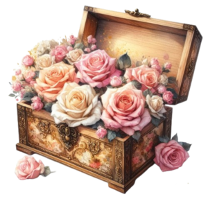 Κερί Vintage Box Roses 63, 5x7.5cm - αρωματικά κεριά - 2