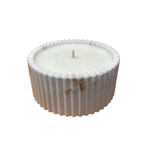 Φυτικο Κερι Σογιας Σε Χειροποιητο Δοχειο Μπεζ Καφε, Με Αρωμα PINK GRAPEFRUIT, 100γρ, διαστ. 8x8x4 - αρωματικά κεριά, αρωματικό χώρου, 100% φυτικό, soy candles