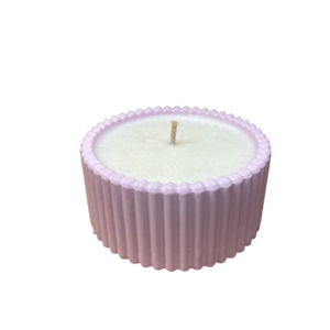 Φυτικο Κερι Σογιας Σε Χειροποιητο Ροζ Δοχειο, Με Αρωμα ΚΕΡΑΣΙ, 100γρ διαστ. 8x8x4 - αρωματικά κεριά, αρωματικό χώρου, 100% φυτικό, soy candles