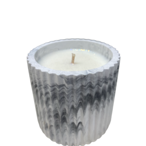Φυτικο Κερι Σογιας Σε Χειροποιητο Δοχειο Ασπρο Μαυρο, Με Αρωμα MANGO, 150γρ, διαστ. 8x8x7 - αρωματικά κεριά, αρωματικό χώρου, 100% φυτικό, soy candles