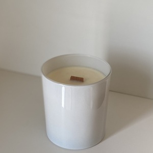 Bubblegum Αρωματικό Κερί Σόγιας 250gr σε Άσπρο Γυάλινο Βάζο - αρωματικά κεριά