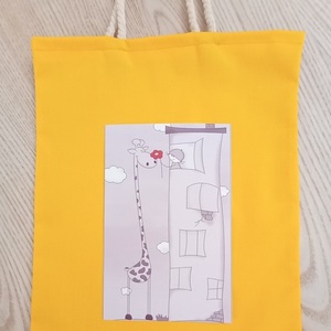 Υφασμάτινη τσάντα καμηλοπάρδαλη - κορίτσι, δώρο, τσαντάκια, ζωάκια