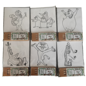 Σετ θεματικό κουτάκι Lunchbox με σαπουνόφουσκες, χρωμοσελίδες με ξυλομπογιές και τυμπανάκι "ζωάκια ζούγκλας" - πάρτυ γενεθλίων, είδη για πάρτυ, ζωάκια, προσωποποιημένα - 5