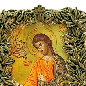 Χειροποίητη εικόνα "Ιησούς" σε κορνίζα 19x15x11 - πίνακες & κάδρα - 4