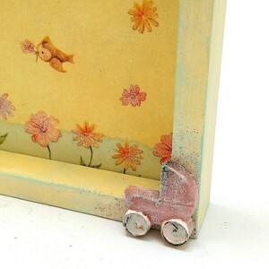 Ξύλινο διακοσμητικό αναμνηστικό καδράκι για φωτογραφία 19x19x3 - πίνακες & κάδρα, κορίτσι, αγόρι - 3
