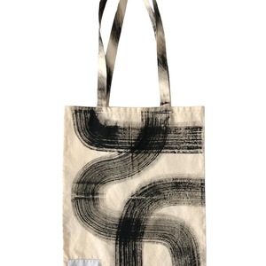 Τσάντα tote μπεζ ζωγραφισμένη - ύφασμα, ώμου, all day, tote