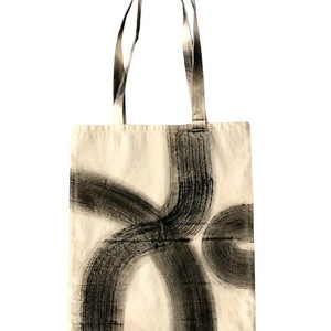 Τσάντα tote μπεζ ζωγραφισμένη - ύφασμα, ώμου, all day, tote - 2