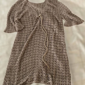 Calliope dress midi lace καλοκαιρινό φόρεμα στο χρώμα της άμμου - βαμβάκι, βαμβακερό νήμα - 5