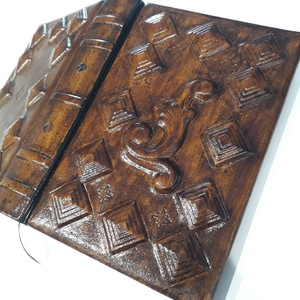 Δερμάτινο σημειωματάριο [notebook] με διαστάσεις 17x25cm,με 300 λευκές σελίδες από χαρτί 100g και εξώφυλλο από ανάγλυφο επεξεργασμένο δέρμα(wood5) - είδη γάμου, τετράδια & σημειωματάρια, ειδη δώρων - 4