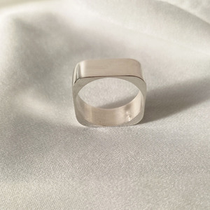 Τετράγωνο ασημένιο δαχτυλίδι unisex - ασήμι 925, γεωμετρικά σχέδια, σταθερά - 3
