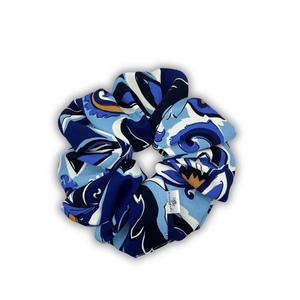 Blue storm XL scrunchie - ύφασμα, για τα μαλλιά, λαστιχάκια μαλλιών, μεγάλα scrunchies