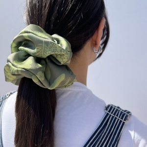 Safari XL scrunchie - ύφασμα, για τα μαλλιά, λαστιχάκια μαλλιών, μεγάλα scrunchies - 2