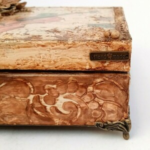Χειροποίητο κουτί vintage με θέμα βιολί 9x20x17 - ξύλο, κουτί, οργάνωση & αποθήκευση - 4