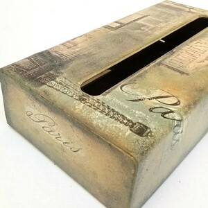 Κουτί λαδί για χαρτομάντηλα 6x27x14 - οργάνωση & αποθήκευση, μέταλλο - 4