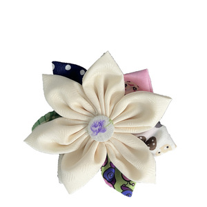 Κοκκαλάκι μαλλιών λουλούδι σε λευκό και διάφορες ακόμα αποχρώσεις - ύφασμα, hair clips