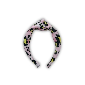 Neon leopard knot hairband - ύφασμα, για τα μαλλιά, στέκες