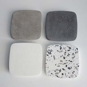 Σετ 4 Σουβέρ grey scale TERRAZZO από τσιμέντο 10cm X 10cm - σουβέρ, τσιμέντο, σετ δώρου, είδη σερβιρίσματος - 2