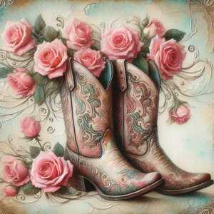 Κερί Vintage Cowgirl Boots 12, 5x7.5cm - αρωματικά κεριά - 2