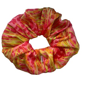 XXL σατέν scrunchie Exotic - ύφασμα, σατέν, για τα μαλλιά, λαστιχάκια μαλλιών, satin scrunchie