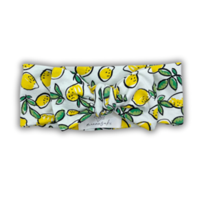 Lemonade baby bow headband - ύφασμα, αξεσουάρ μωρού, κορδέλες μαλλιών