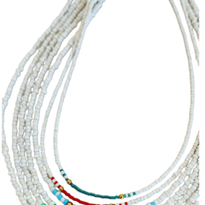 Κολιέ με χάντρες - χάντρες, ατσάλι, seed beads