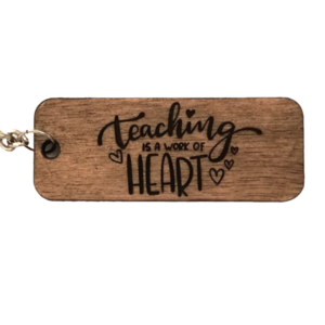 Δασκάλα- Προσωποποιημένο Ξύλινο Μπρελόκ -7εκ - ξύλο