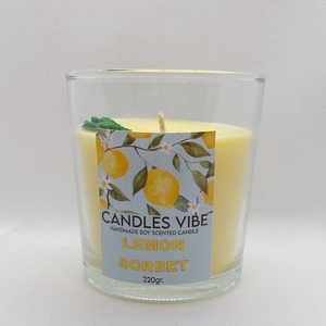LEMON SORBET 220gr. - αρωματικά κεριά, soy candle