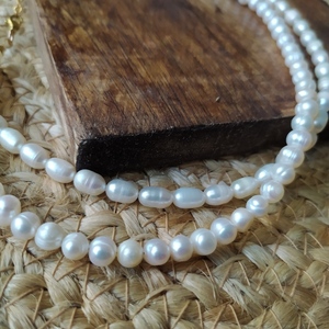 Summer pearls - μαργαριτάρι, κοντά, ατσάλι - 2