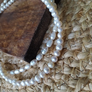 Summer pearls - μαργαριτάρι, κοντά, ατσάλι - 3