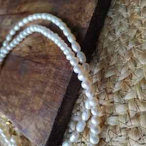 Summer pearls - μαργαριτάρι, κοντά, ατσάλι - 4