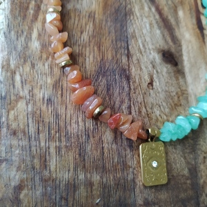 Elaia Summer necklace - ημιπολύτιμες πέτρες, κοντά, ατσάλι - 4