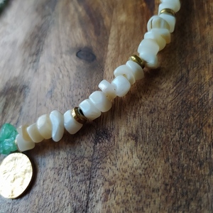 Sunset necklace - ημιπολύτιμες πέτρες, κοντά, ατσάλι - 3