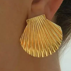 Seashells Gold XL - επιχρυσωμένα, ατσάλι, μεγάλα