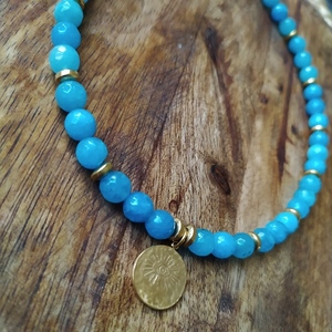 Kimolos sunset necklace - ημιπολύτιμες πέτρες, κοντά, ατσάλι, boho - 2