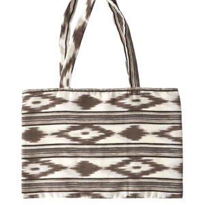 Τσάντα tote μπεζ καφέ boho - ύφασμα, ώμου, boho, tote - 2