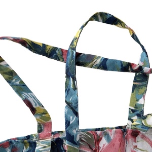 Τσάντα tote πολύχρωμη - ύφασμα, ώμου, φλοράλ, all day, tote - 4