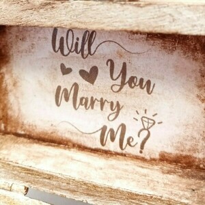 Ξύλινο κουτάκι μπεζ "Will you marry me" 5x9x6 - ξύλο, κουτί, οργάνωση & αποθήκευση - 4