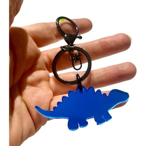 Μπρελόκ μπλε δεινόσαυρος από plexiglass - κορίτσι, δεινόσαυρος, plexi glass, αγορίστικο, σπιτιού