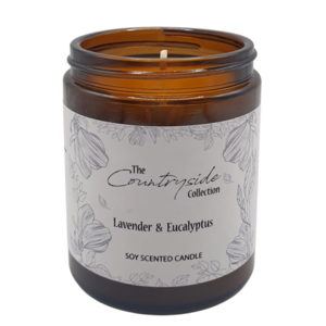 Lavender & Eucalyptus Soy Candle Λεβαντα & Ευκαλυπτος Φυτικο Κερι 150g - αρωματικά κεριά, soy candle, soy wax