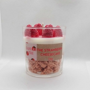 The Strawberry Cheesecake 220gr. - αρωματικά κεριά, soy candles