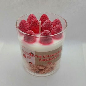 The Strawberry Cheesecake 220gr. - αρωματικά κεριά, soy candles - 2