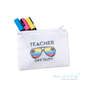 Υφασμάτινο νεσεσέρ 18x13 εκ teacher off duty - ύφασμα, η καλύτερη δασκάλα - 2